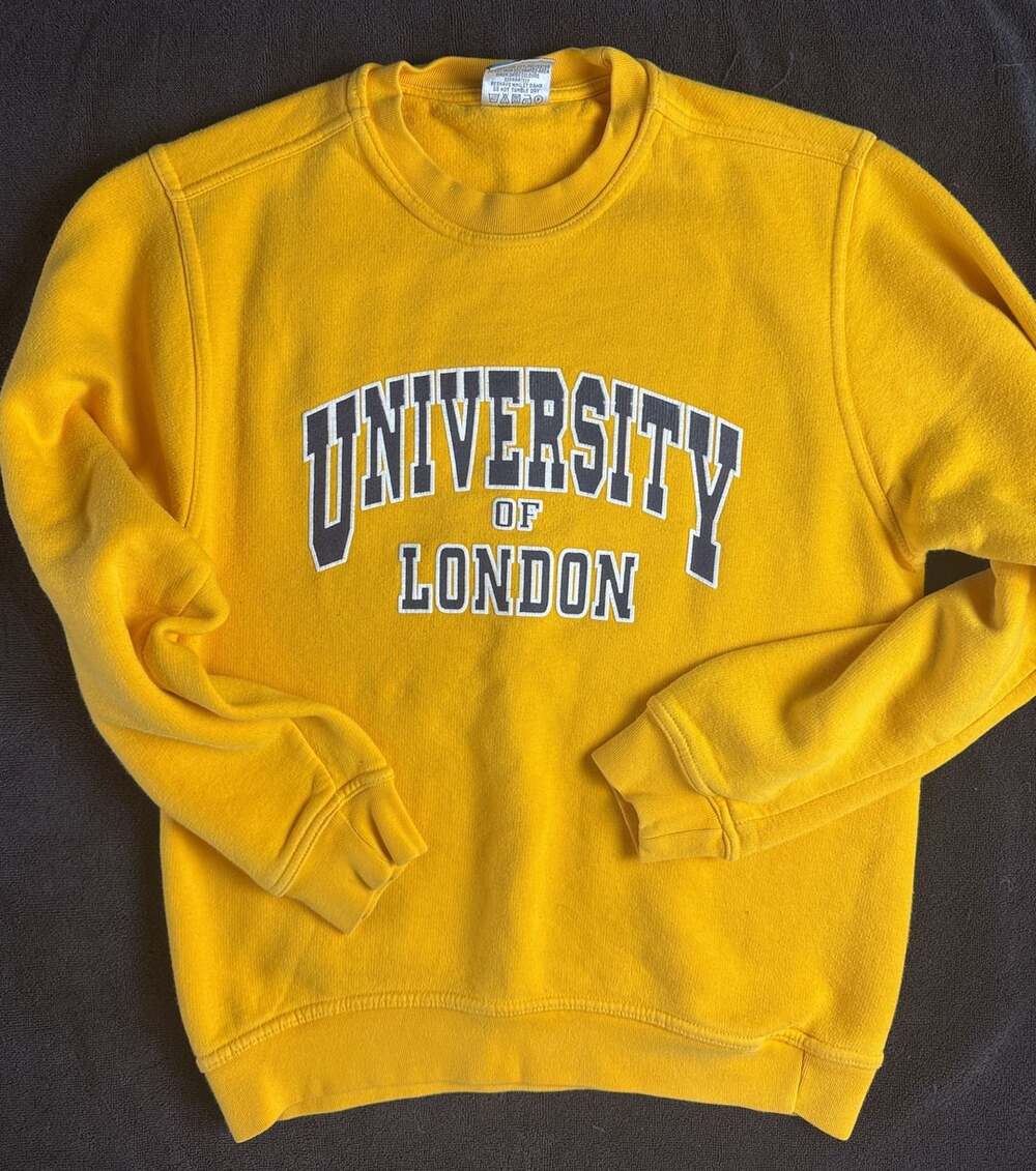Starworld University of London Sweatshirt Size S Yellow